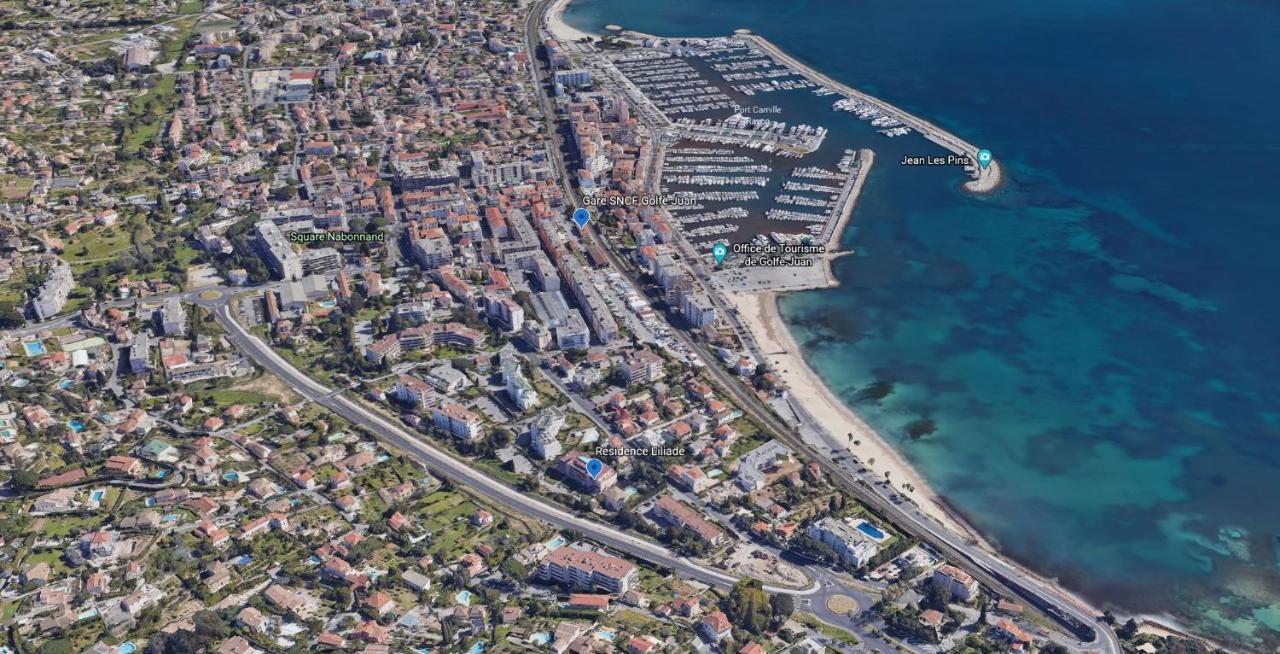 Apt Golfe Juan - 5Min Des Plages - Parking Privee - Piscine Rooftop Vallauris Buitenkant foto